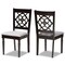 Baxton Studio Renaud Modern and Contemporary Grey Fabric and Dark Brown Finished Wood 2-Piece Dining Chair Set 174-10536-Zoro - alternate 1